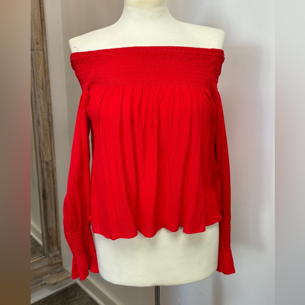 Red Off Shoulder Top